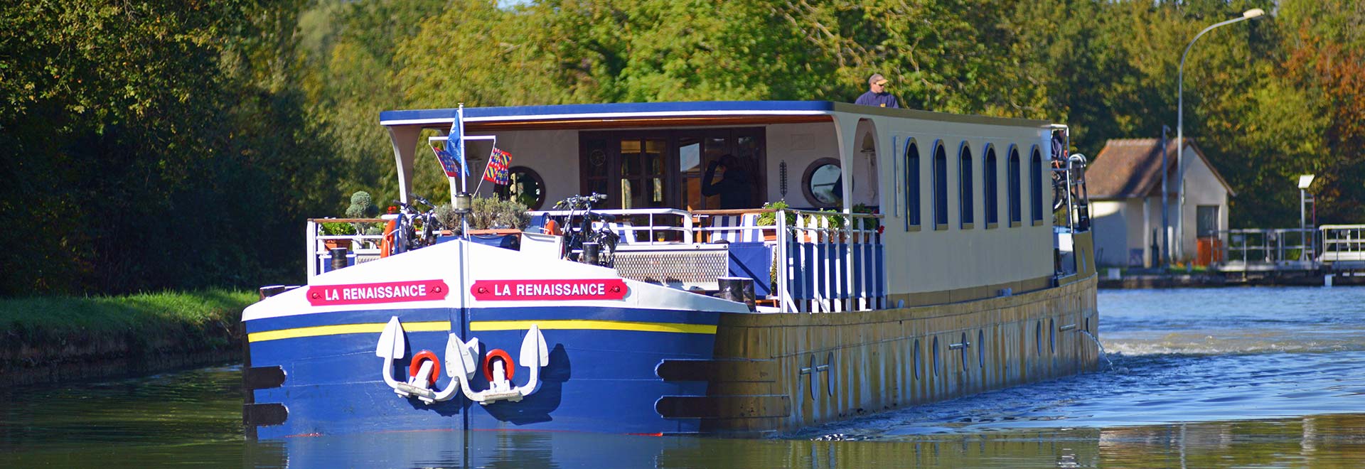 Europe France Renaissance Canal de Briare Barge MH