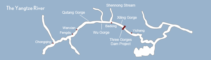Yangtze River Cruise Ship Map